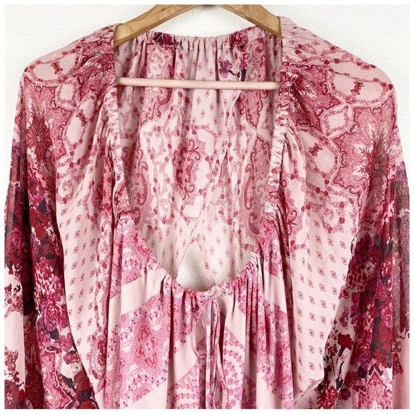 7 Wonders Paisley Print Mini Dress Size Medium