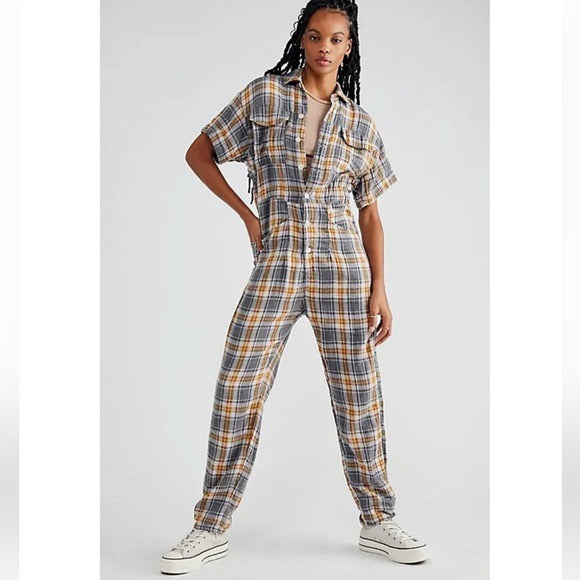 Marci Plaid Coveralls