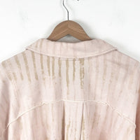 Free People Montauk Shirt Jacket Print Tea Combo