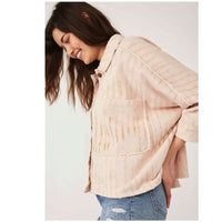 Free People Montauk Shirt Jacket Print Tea Combo