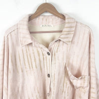 Free People Montauk Shirt Jacket Print Tea Combo