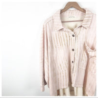 Free People Montauk Shirt Jacket Print Tea Combo