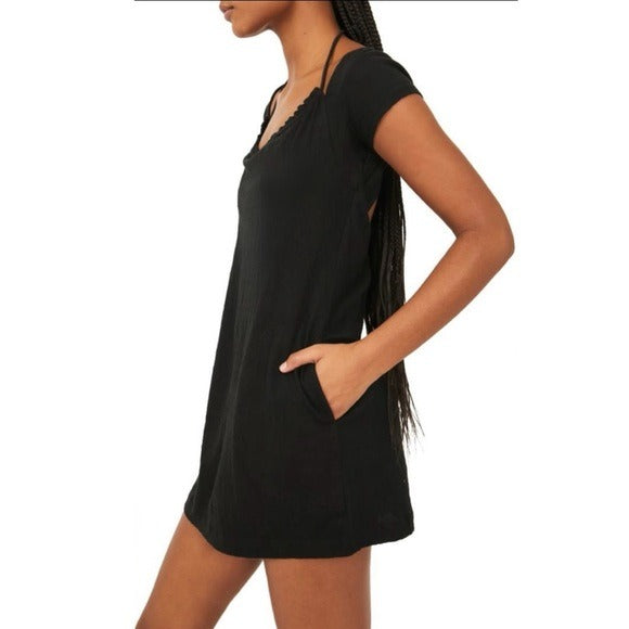 Beach Vivi Mini Dress in Black - XS