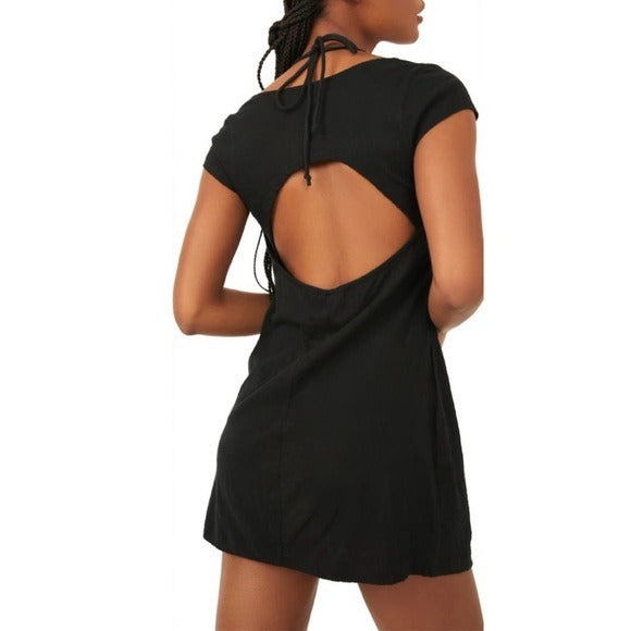 Beach Vivi Mini Dress in Black - XS