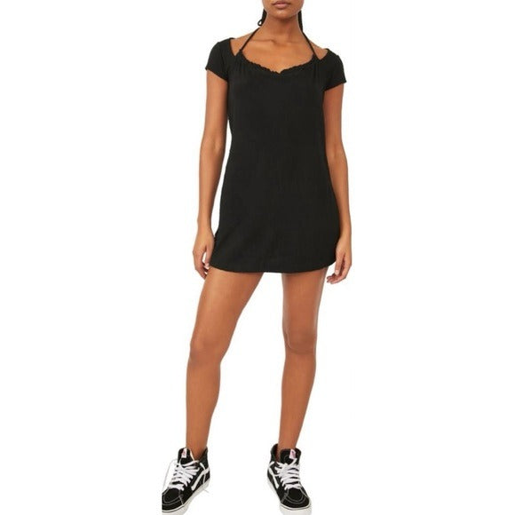 Beach Vivi Mini Dress in Black - XS
