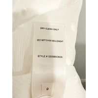 White Polished Dot Embroidered Midi Dress - 6