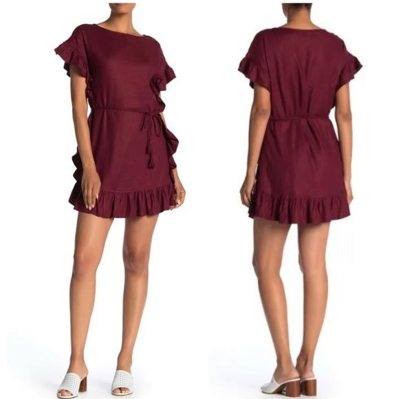 Matilda Ruffle Brick Dress Size XS