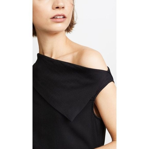 NWT Black Asymmetrical Mini Dress Size 0