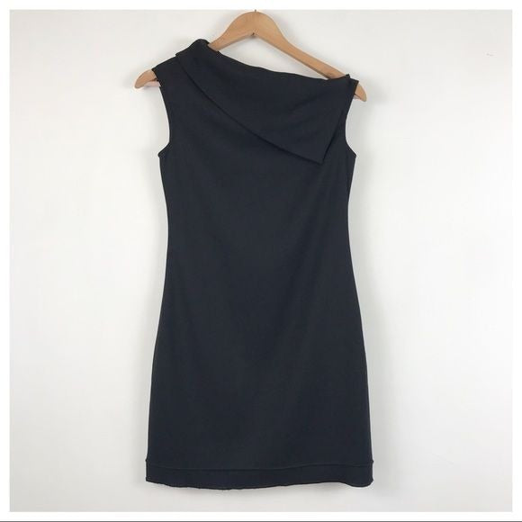 NWT Black Asymmetrical Mini Dress Size 0