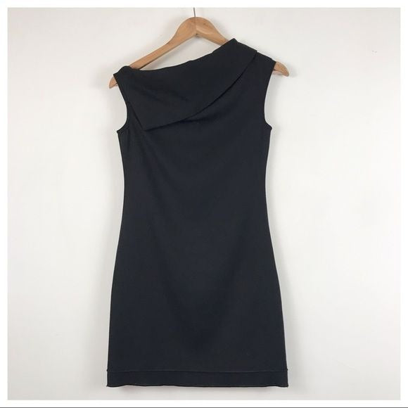 NWT Black Asymmetrical Mini Dress Size 0