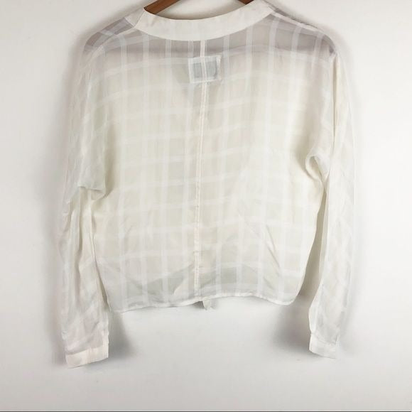 Rails NWT Sloan Blouse in White Tonal Plaid Size XS
