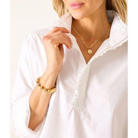 White Emerson Ruffle Top - S/M