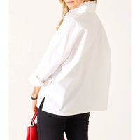 White Emerson Ruffle Top - S/M