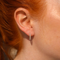 Mini Pearl Hoops