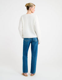 Newport Cardigan in Ivory