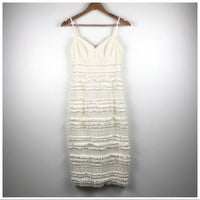 Stow Sleeveless Tiered Fringe Lace Sheath Dress Size 2