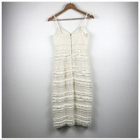 Stow Sleeveless Tiered Fringe Lace Sheath Dress Size 2
