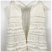 Stow Sleeveless Tiered Fringe Lace Sheath Dress Size 2