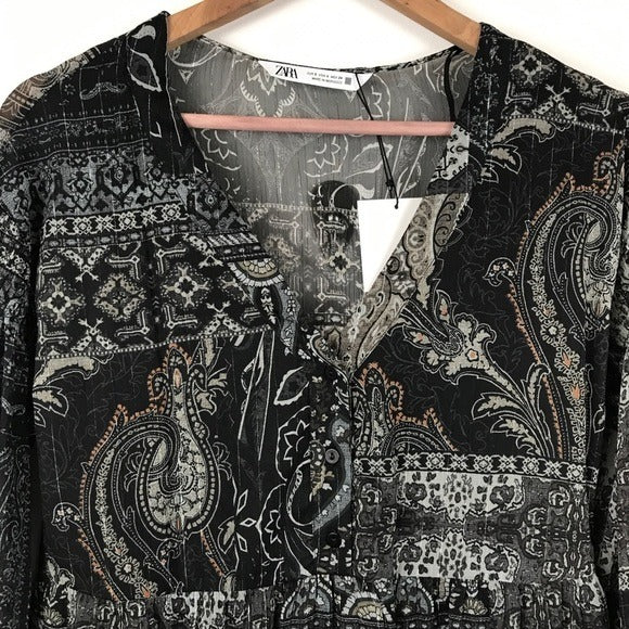 Paisley Bohemian Mini Dress‎