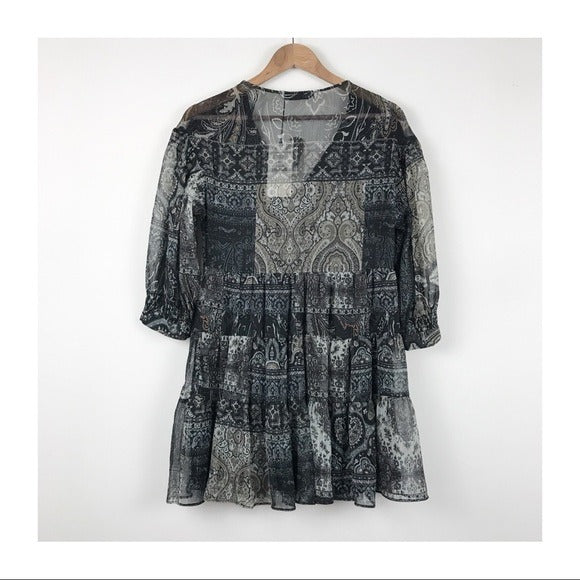 Paisley Bohemian Mini Dress‎