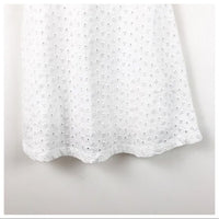 Apricot Rose Eyelet Mini Dress in White Size XS