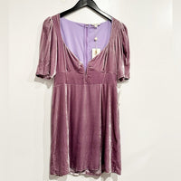 Viva Deep V Mini Dress‎ in Lilac - Medium