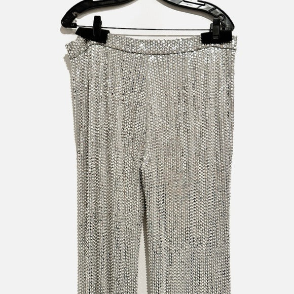 Olivian Sequin Straight-Leg Pants