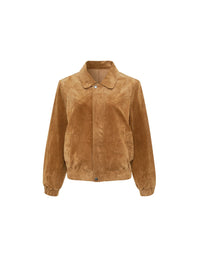 Preston Bomber in Saddle Suede