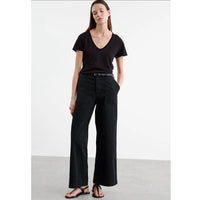 Leon Cotton Boy Pant in Black