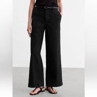 Leon Cotton Boy Pant in Black