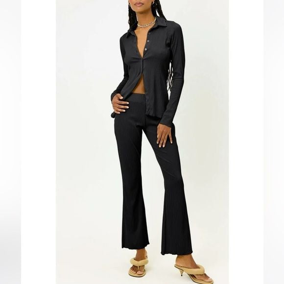 Black Joey Plisse Pant Size Small