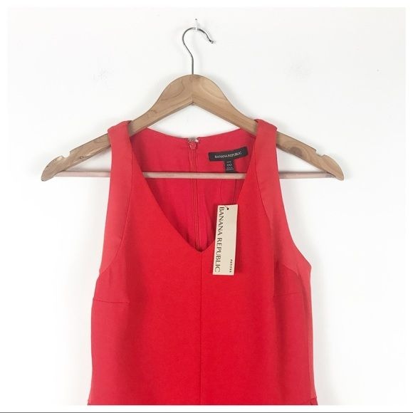 NWT V-Neck Sleeveless Red Jumpsuit Size 00P