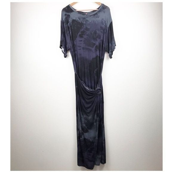 Alyssa Long Sleeve Wrap Tie Dye Maxi Dress Size Medium