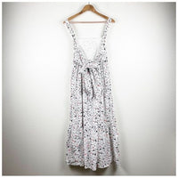 White Floral Bow Tie Maxi Dress Size XS