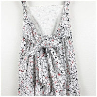 White Floral Bow Tie Maxi Dress Size XS