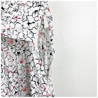 White Floral Bow Tie Maxi Dress Size XS