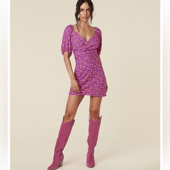 Madame Peacock Sweetheart Mini Dress Boysenberry - Large