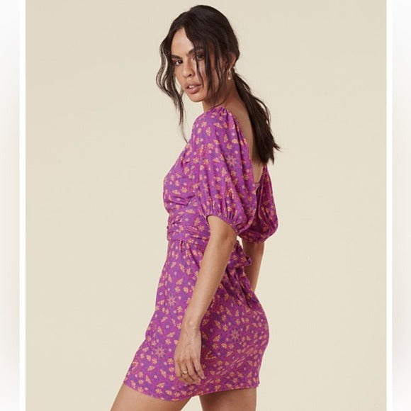 Madame Peacock Sweetheart Mini Dress Boysenberry - Large
