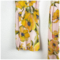 Tegan Printed Floral Pleated Dress Size 4
