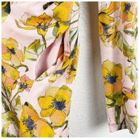 Tegan Printed Floral Pleated Dress Size 4