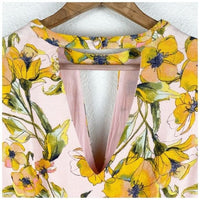 Tegan Printed Floral Pleated Dress Size 4
