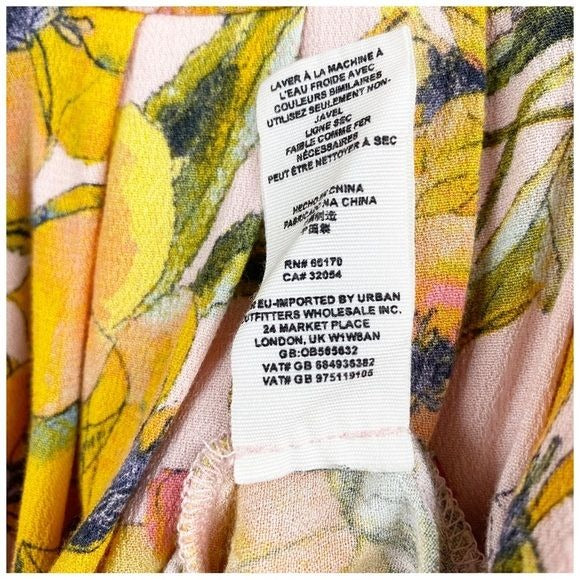 Tegan Printed Floral Pleated Dress Size 4