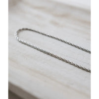 Rope Chain Hat Band in Silver
