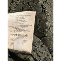 Jenica Lace Button Down Blouse in Army - Medium