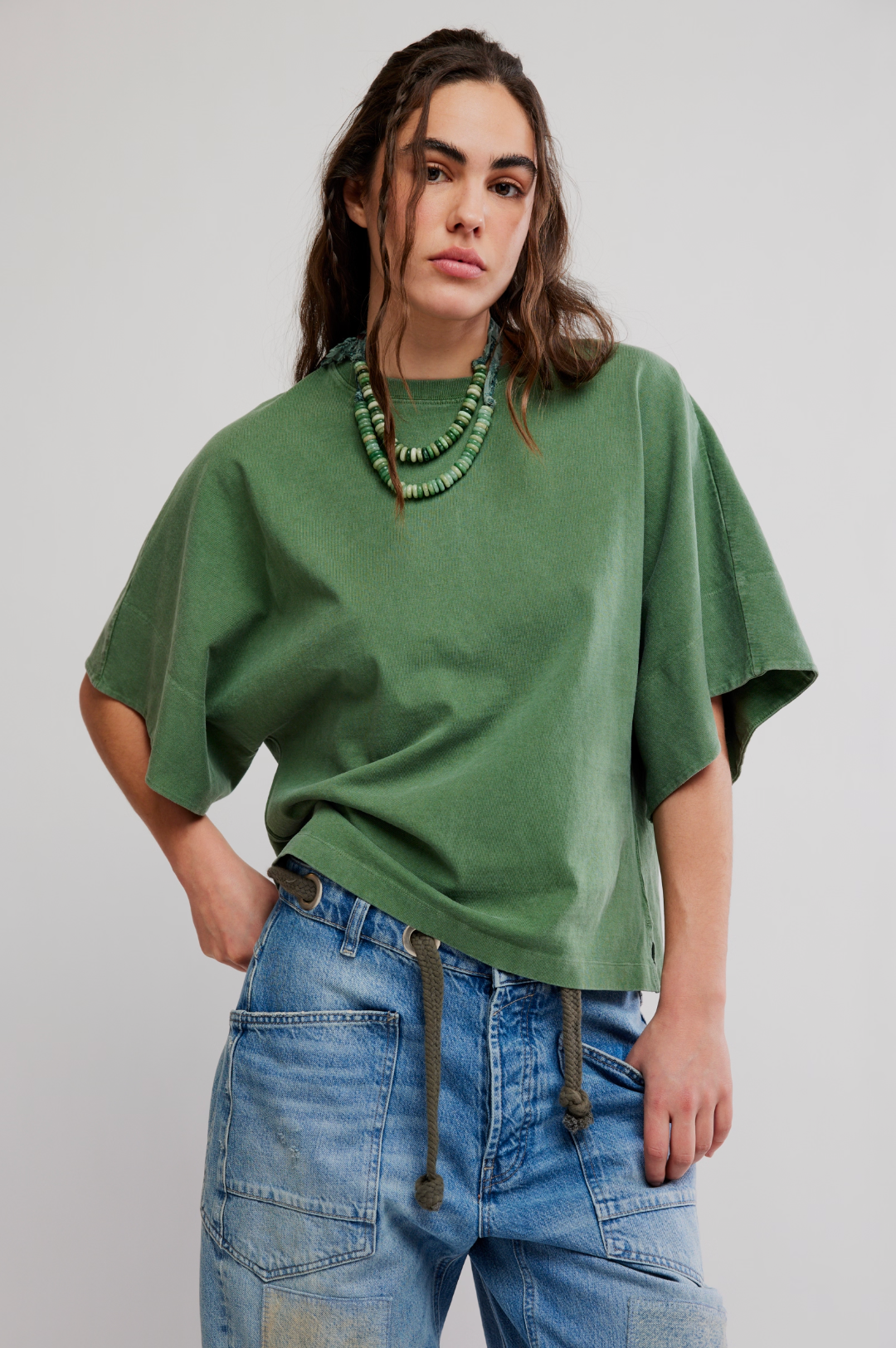 Atlas Dolman Tee in Forest Fairy