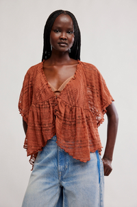 In Your Dreams Lace Top in Toasted Cocoa