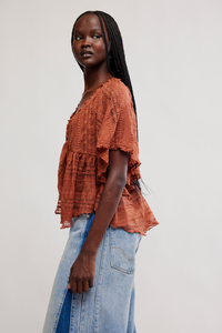 In Your Dreams Lace Top in Toasted Cocoa