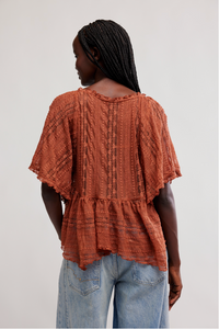 In Your Dreams Lace Top in Toasted Cocoa