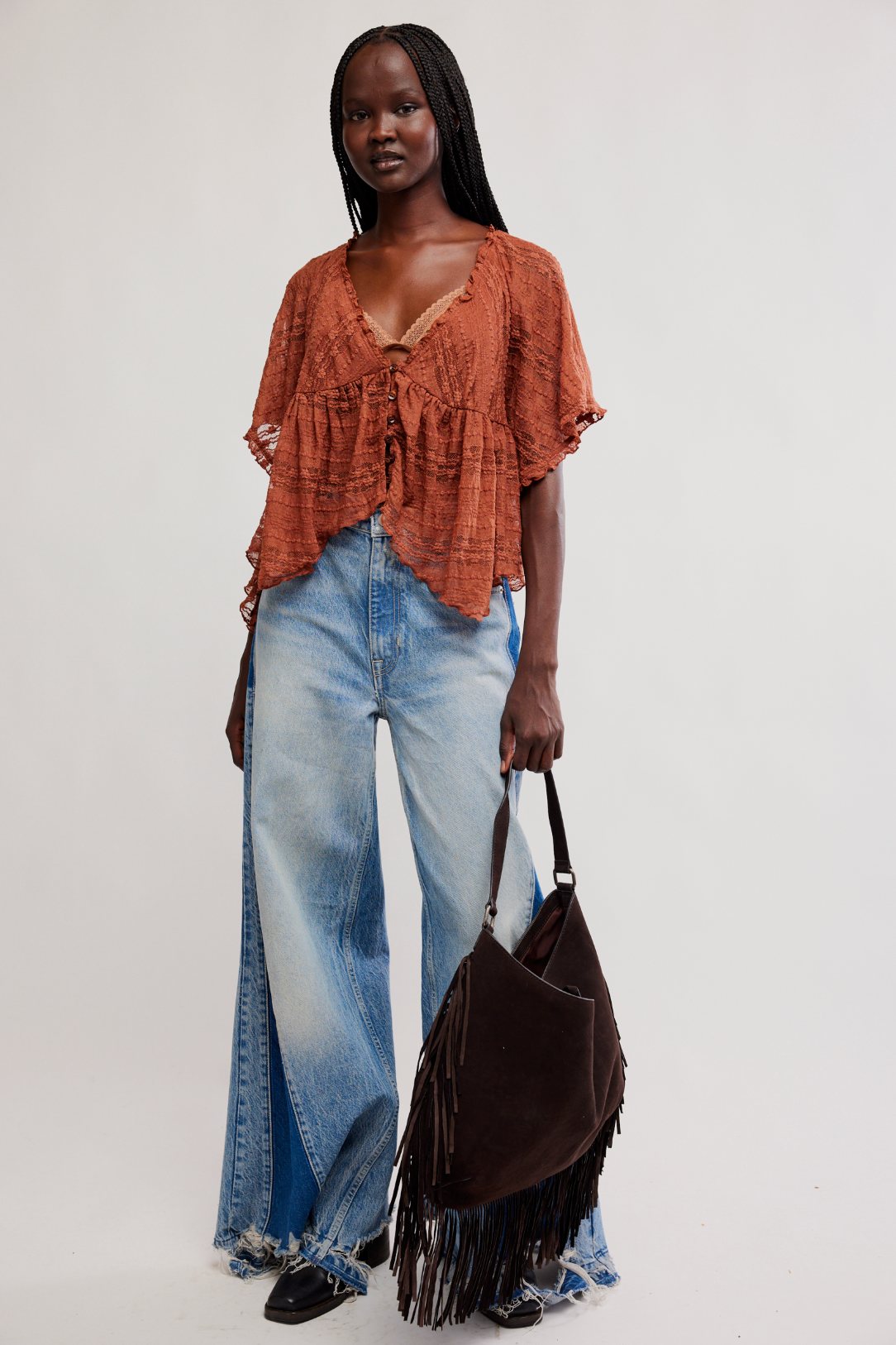 In Your Dreams Lace Top in Toasted Cocoa