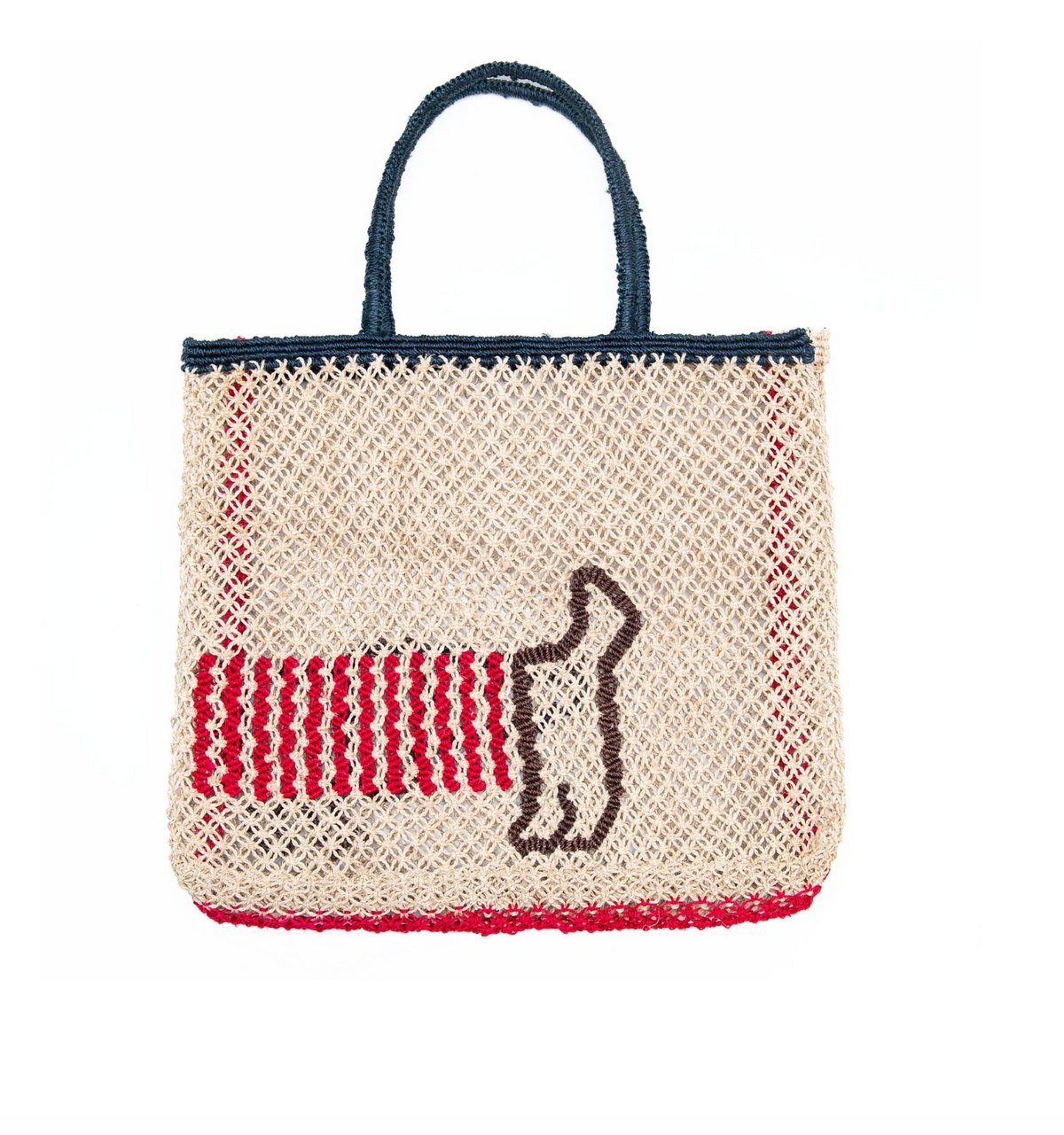 Breton Tote - Brown/Raspberry